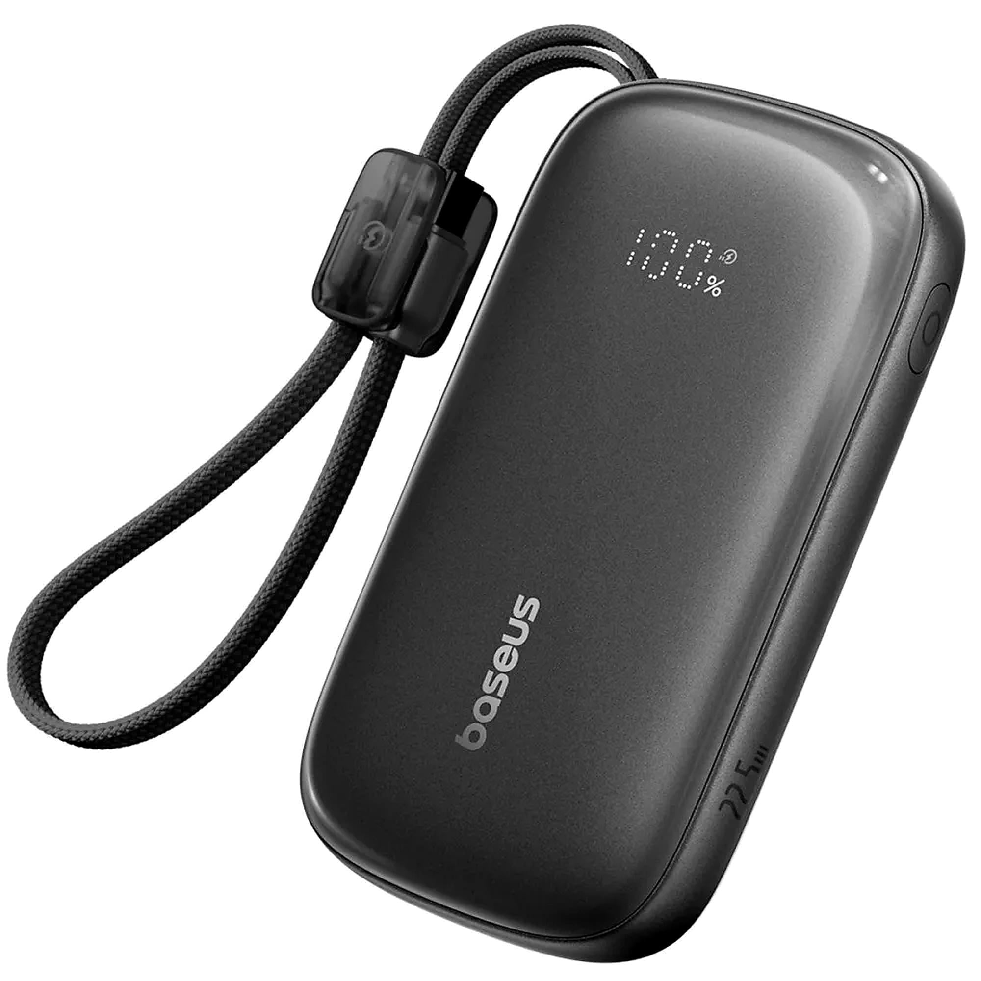 Павербанк с кабелем BASEUS EnerFill Qpow 3 Ultra 22,5W 10000 mAh 2хType-C/USB Черный (E0027L00)