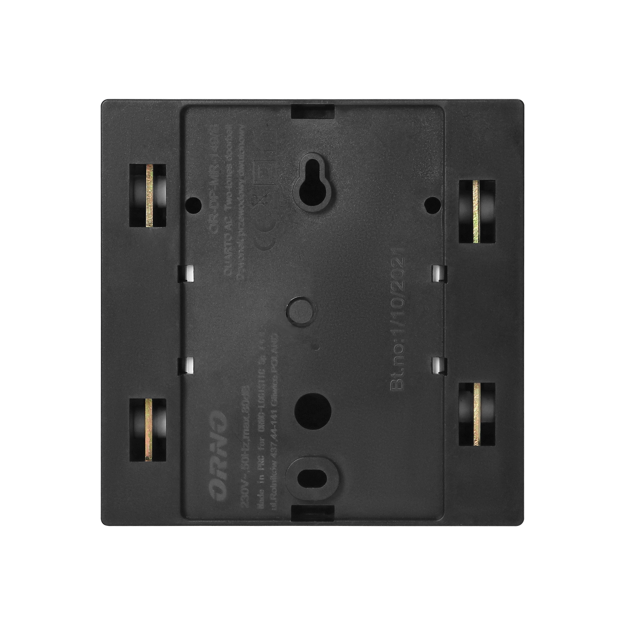 Звонок ORNO QUARTO AC 2 тоновый Черный OR-DP-MR-149/B - фото 3 Звонок ORNO QUARTO AC 2 тоновый Черный OR-DP-MR-149/B - фото 3