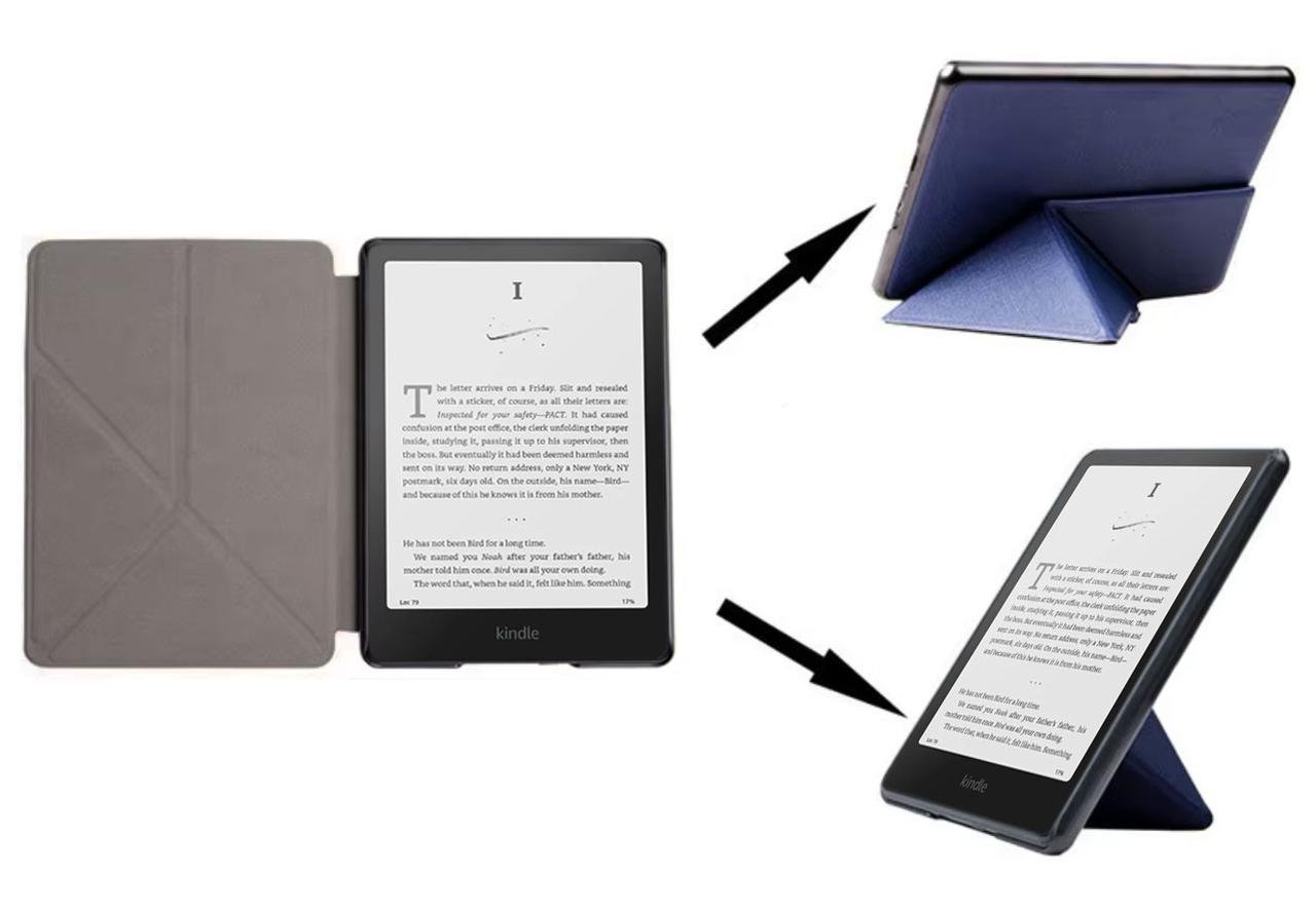 Чехол-обложка Primolux Transformer для книги Amazon Kindle Paperwhite 12th Gen. 2024 Dark Blue (26568980) - фото 3 Чехол-обложка Primolux Transformer для книги Amazon Kindle Paperwhite 12th Gen. 2024 Dark Blue (26568980) - фото 3