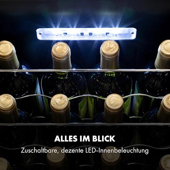 Холодильник для вина Klarstein Shiraz 24 Uno сенсорна панель управління 5-18°C 63 л 24 пляшок - фото 5 Холодильник для вина Klarstein Shiraz 24 Uno сенсорна панель управління 5-18°C 63 л 24 пляшок - фото 5