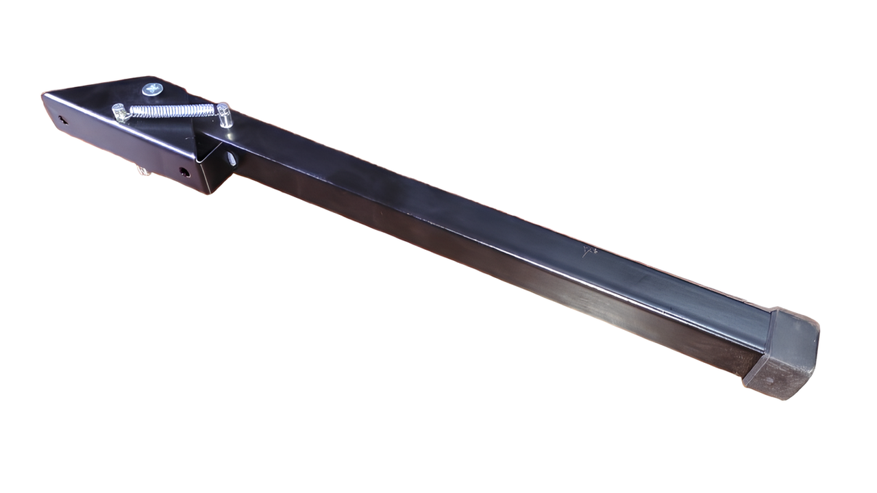 Ніжка-упор для дверей відкидна квадратна підпружинена 250 мм RAL 9005 Чорний