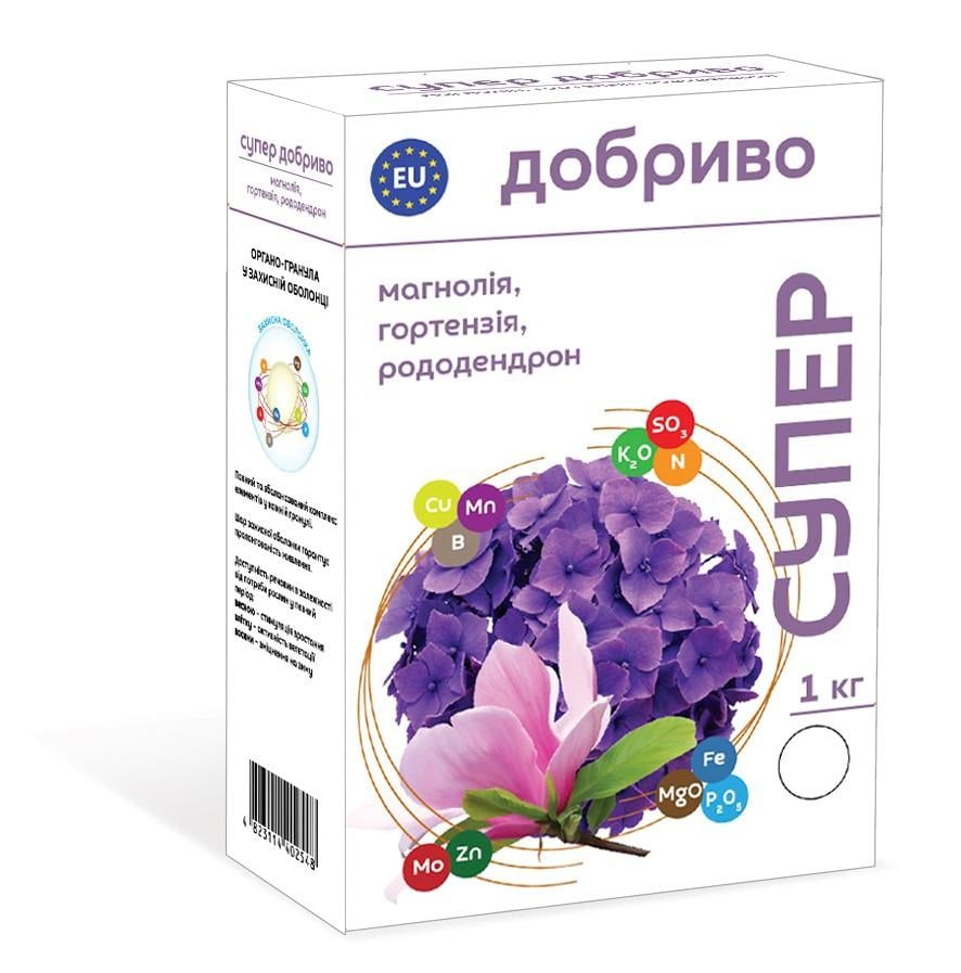 Супер-удобрение Семейный сад для пышного цветения и подкисления почвы магнолии/гортензи/ододендрона 1 кг Супер-удобрение Семейный сад для пышного цветения и подкисления почвы магнолии/гортензи/ододендрона 1 кг