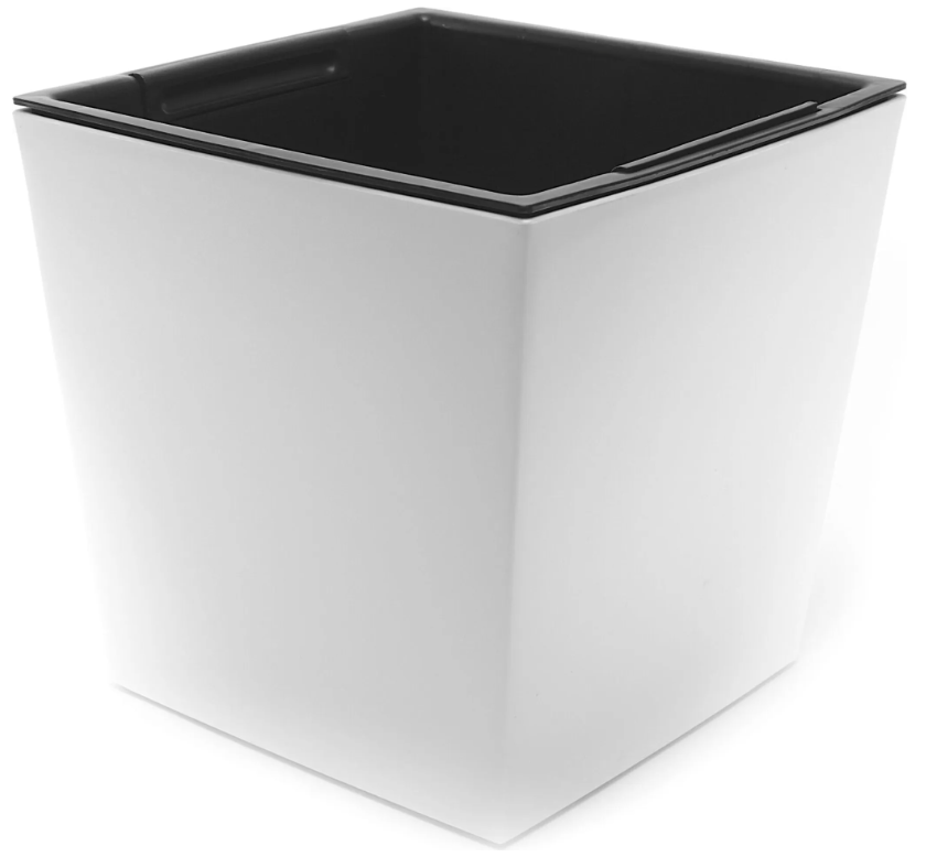 Цветочный горшок Prosperplast Urbi Square Low 29,5х29,5х29 см Белый (DURS300L-S449)