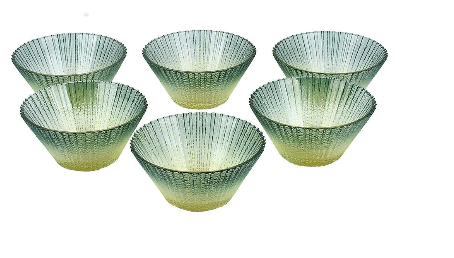Салатник скляний Emerald 6 шт. d12 см (R10620)