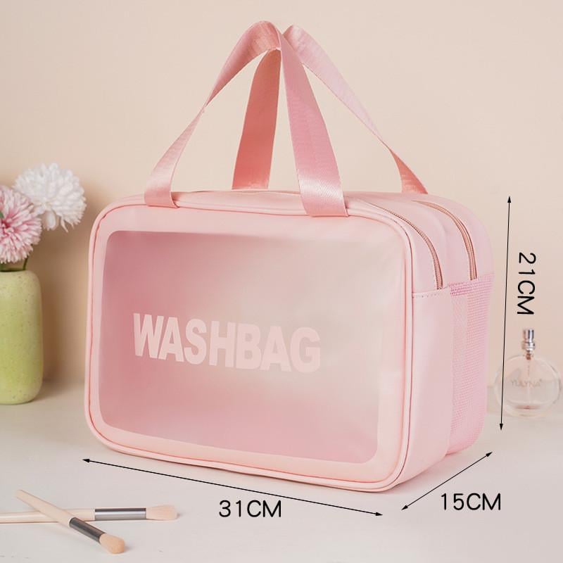 Сумка-органайзер Washbag для косметики и средств гигиены водонепроницаемая Розовая ( IBH044P ) - фото 2