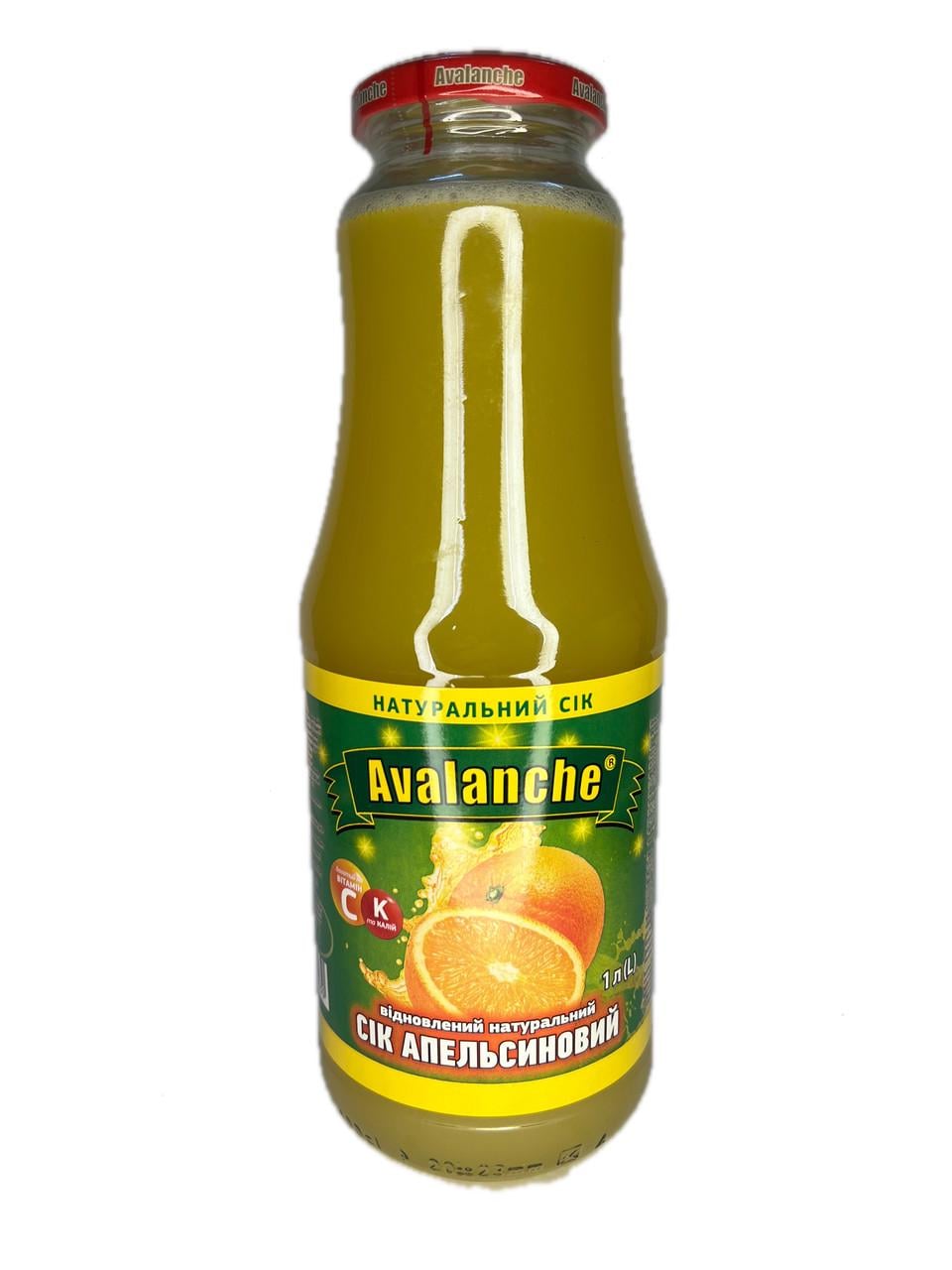 Сік апельсиновий Avalanche скляна пляшка 1 л (7629873529262) (2964992318)