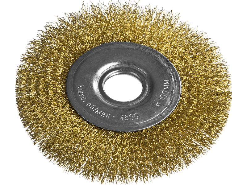 Щетка для КШМ Grad 100 мм 22,2 мм плоская рифленая (53832)