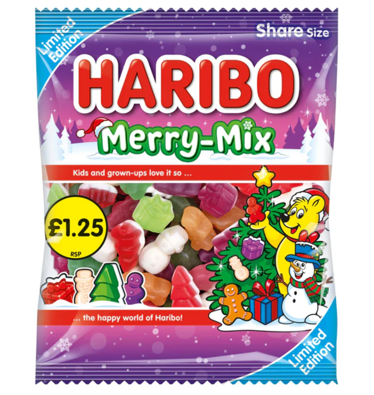 Конфеты желейные рождественские Haribo Merry Mix 140 г (2446906321)