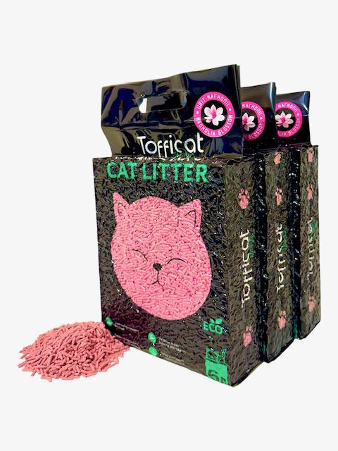 Наповнювач тофу для котячого туалету Tofficat гранульований Цвіт магнолії 7,8 кг/18 л (0022) - фото 1 Наповнювач тофу для котячого туалету Tofficat гранульований Цвіт магнолії 7,8 кг/18 л (0022) - фото 1