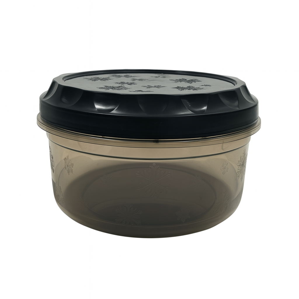 Контейнер харчовий Stenson PB-772 з різьбленням 12,5х12,5х6 см 500 мл Мокко (604386)