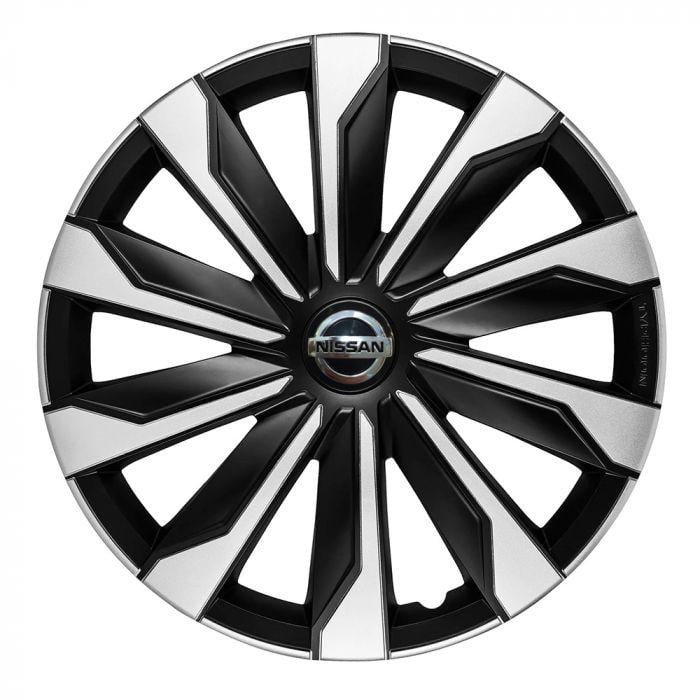 Колпаки 4 Racing Typhoon Nissan 4 шт. R17 Silver/Black (29670175)