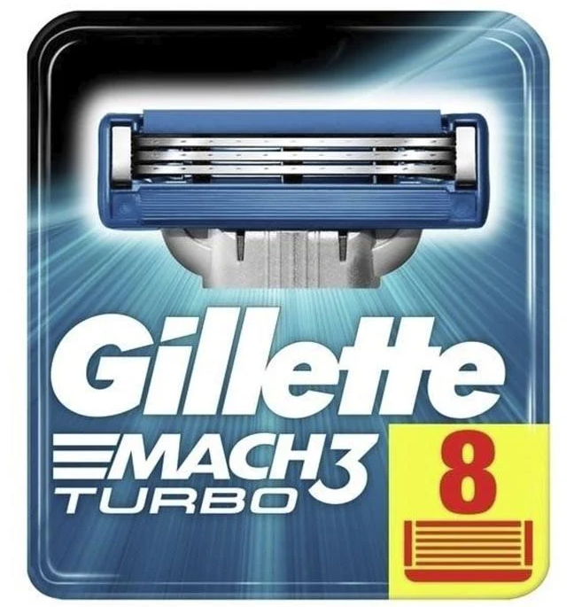 Картриджи GILLETTE Mach 3 Turbo 8 шт. (555) - фото 1