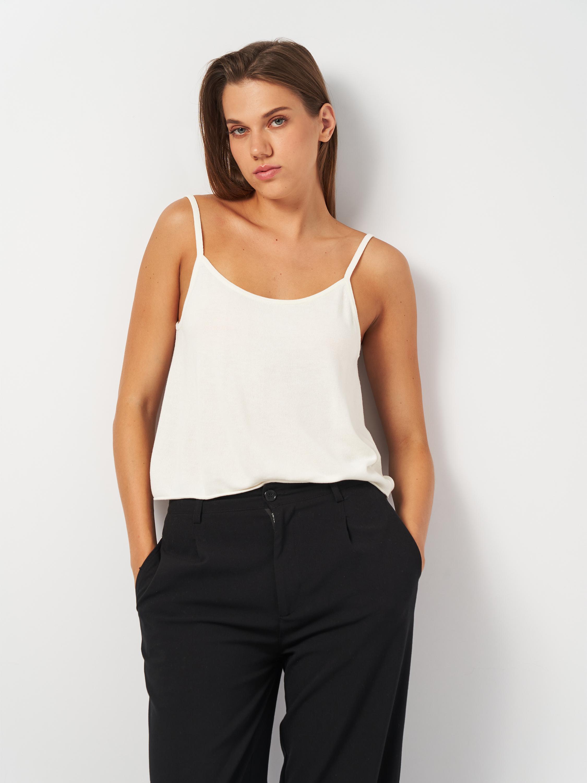 Топ женский вязаный M Молочный (2001126ral)