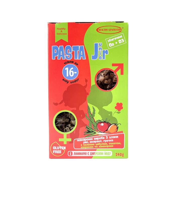 Макарони рисові Pasta Junior Звірятка Ламінарія/зелена цибуля/томат/паприк безглютенові 240 г