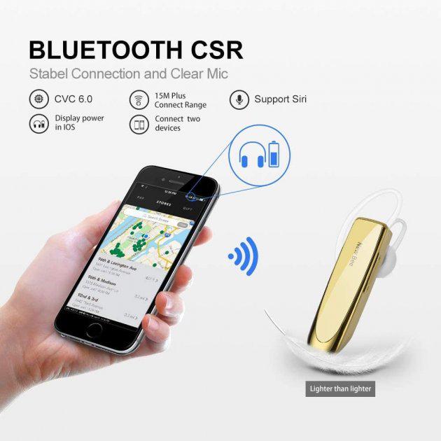 Гарнітура Bluetooth New Bee LC-B41 Gold (11330482) - фото 3