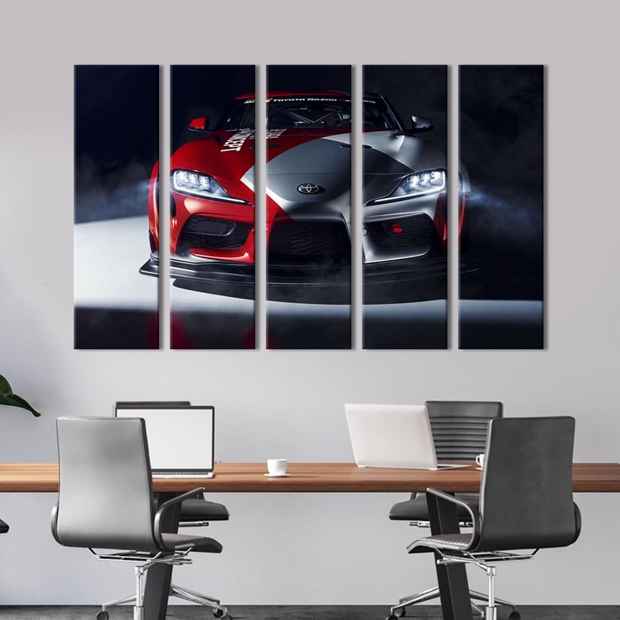 Картина на холсте Роскошный спорткар Toyota Supra 87x50 см (1405-51)