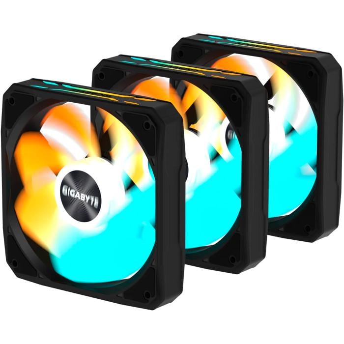 Вентилятор для корпуса Gigabyte EZ Chain RVS Fan 120 PWM 120 мм 3 Pack Black (GP-GBT EZRVSFAN1203)