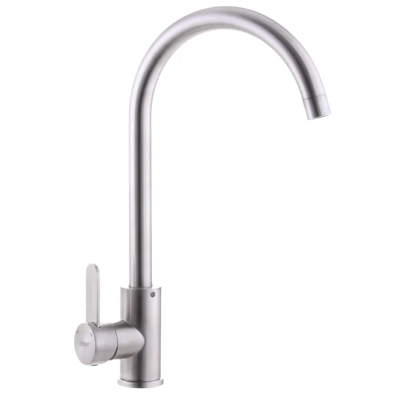 Смеситель для кухни Zerix LUM-011 из нержавеющей стали (ZX3115)