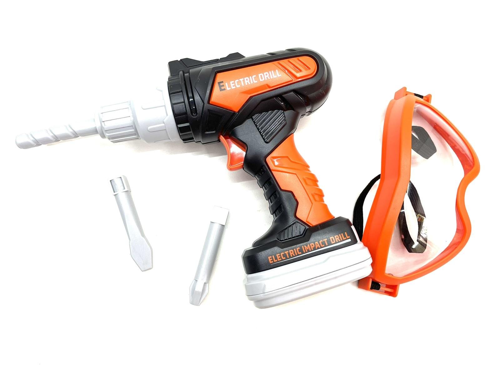 Набір інструментів дитячий шуруповерт та окуляри Чорно-помаранчевий (778-4) - фото 2