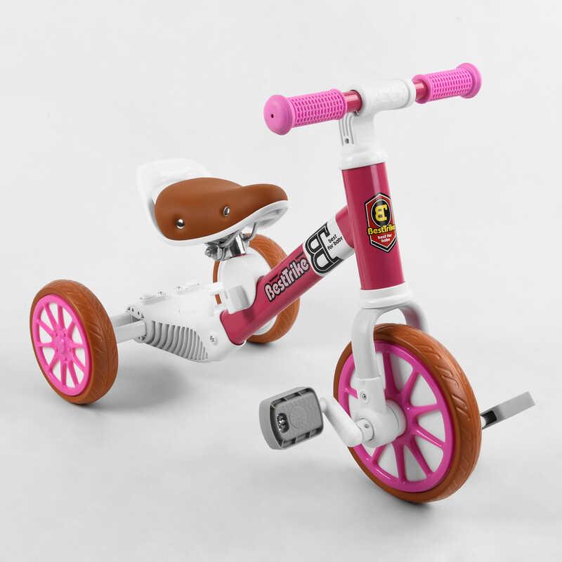Велосипед триколісний дитячий Best Trike 2в1 White/Pink (105418)