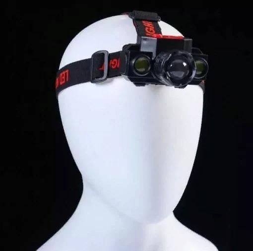 Фонарик налобный светодиодный КХ-1805 аккумуляторный Черный/Красный (1009089-Black) - фото 7