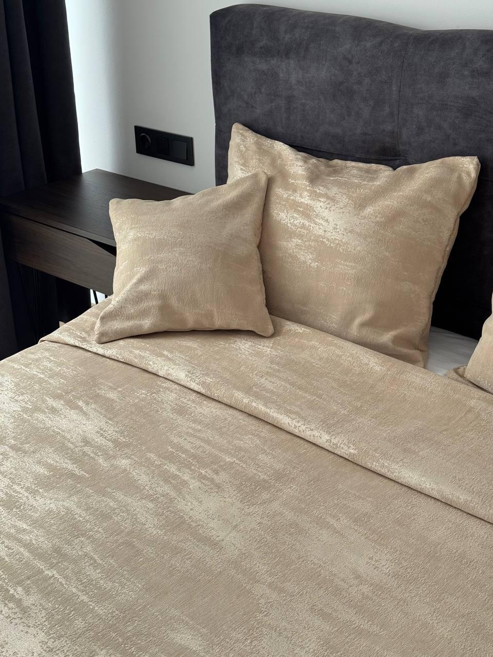 Покрывало Мрамор 240х250 см Бежевый (22000-4-240x250cm) - фото 8 Покрывало Мрамор 240х250 см Бежевый (22000-4-240x250cm) - фото 8