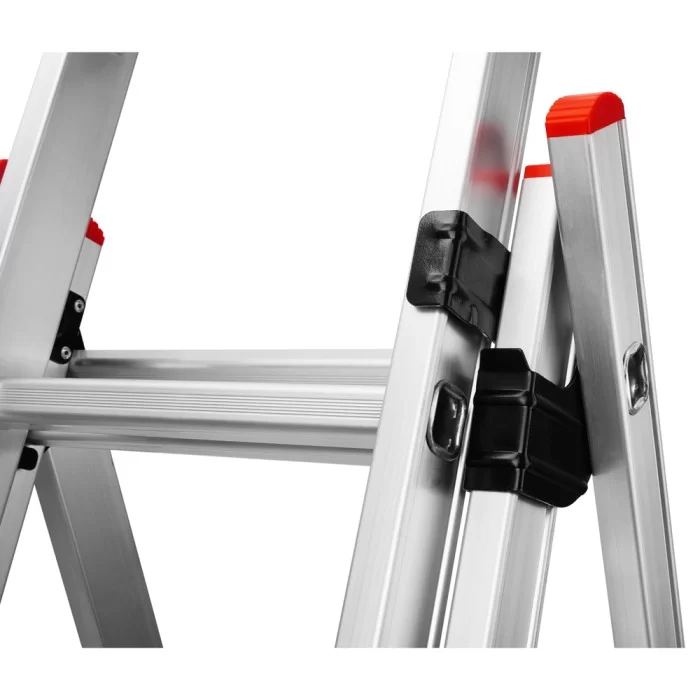 Драбина алюмінієва КВІТКА PRO 3-х секційна 3х8 сходинок (110-9308) - фото 6 Драбина алюмінієва КВІТКА PRO 3-х секційна 3х8 сходинок (110-9308) - фото 6