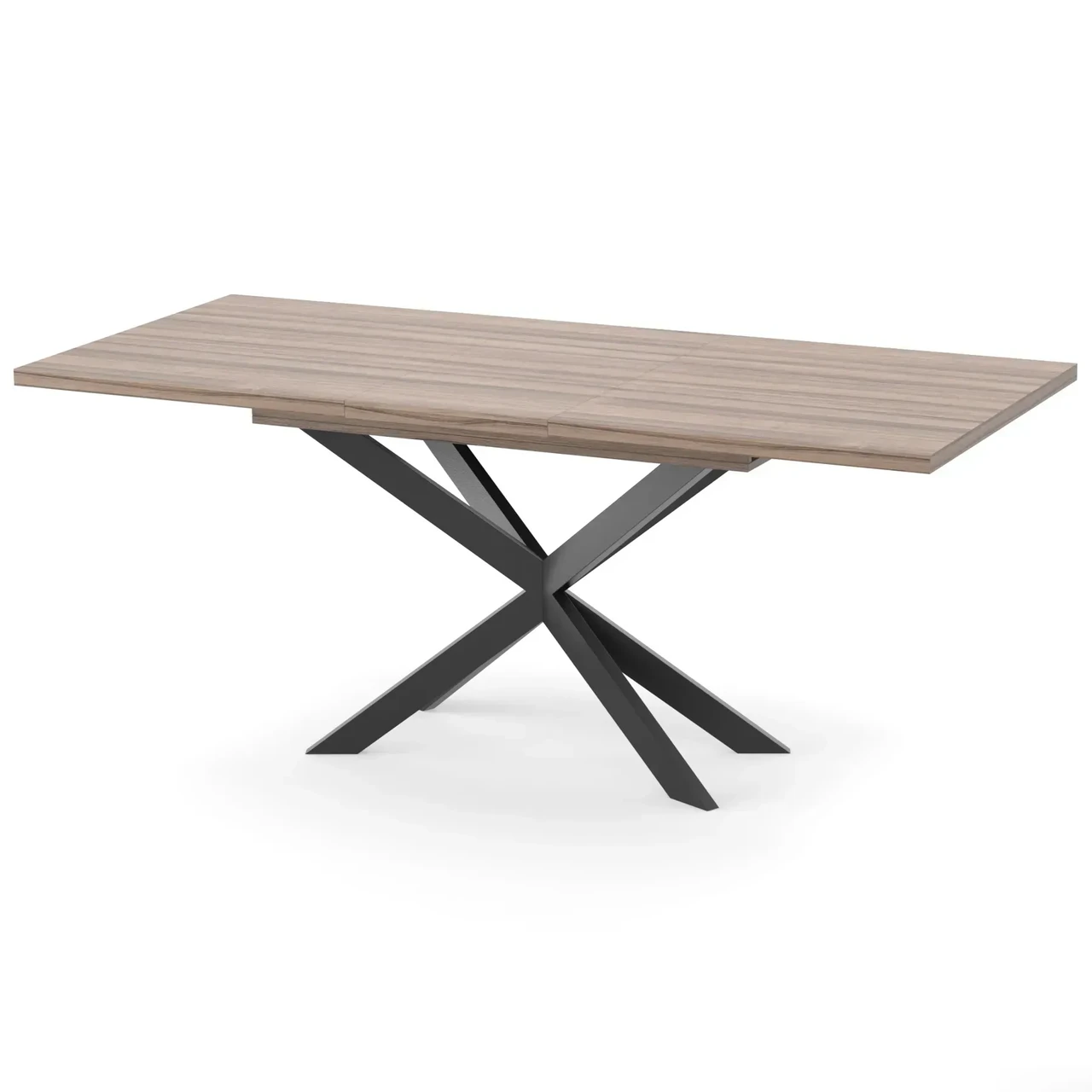 Обеденный стол раздвижной Neman Spayder МДФ 180/140х80х75 см Волошский орех/Черный (717537)