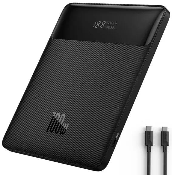 Повербанк BASEUS Blade Power Digital Display Fast Charging 20000 mAh 100W 5 A Quick Charge/Power Delivery Black (PPDGL-01)