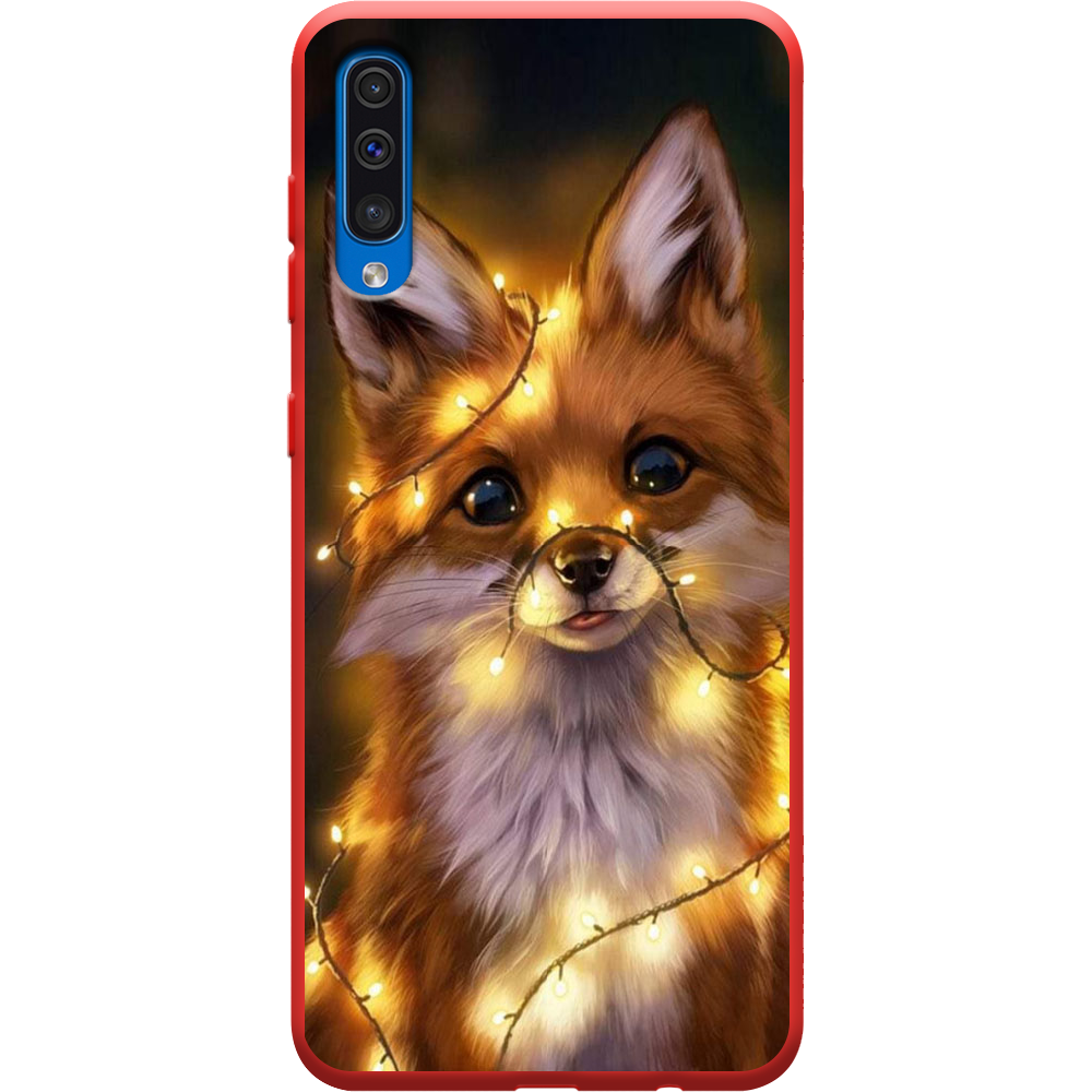 Чехол Boxface Samsung A505 Galaxy A50 Рождественская лиса Красный силикон (36417-up2399-37013)