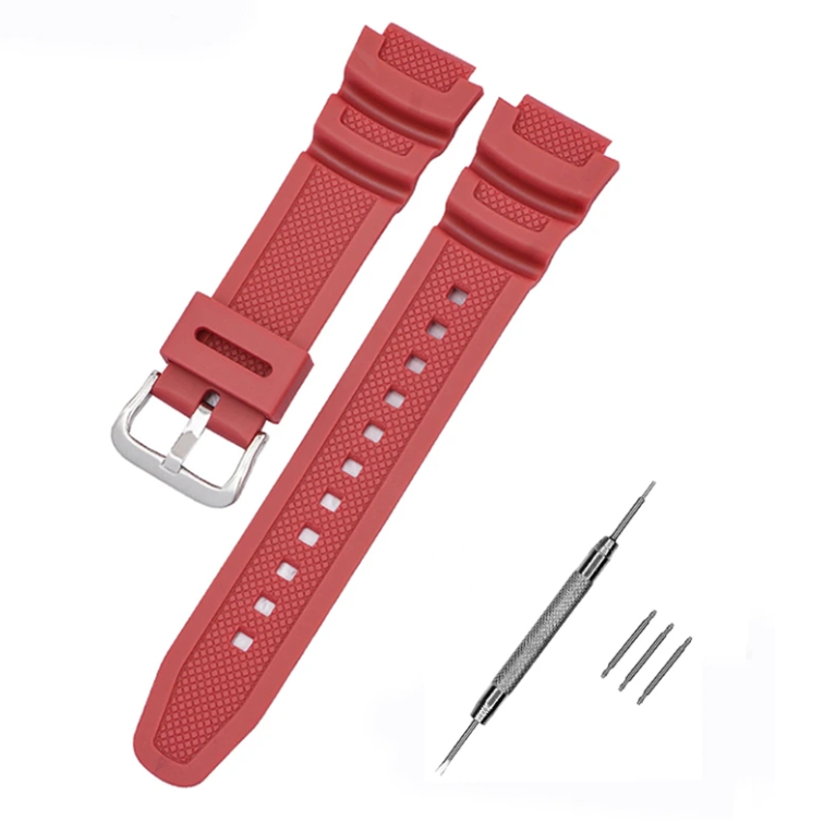 Ремінець для Casio G-Shock AE-1000/1200 Red SI (3813)