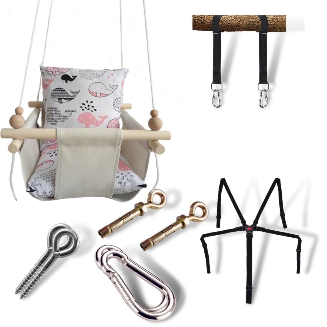 Детская качеля Infancy Кит Розовый/Молочный (9676857) Детская качеля Infancy Кит Розовый/Молочный (9676857)