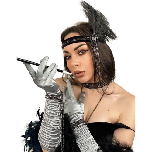 Резинка на голову Гетсбі Seta Decor 24-613BLK-BLK Резинка на голову Гетсбі Seta Decor 24-613BLK-BLK