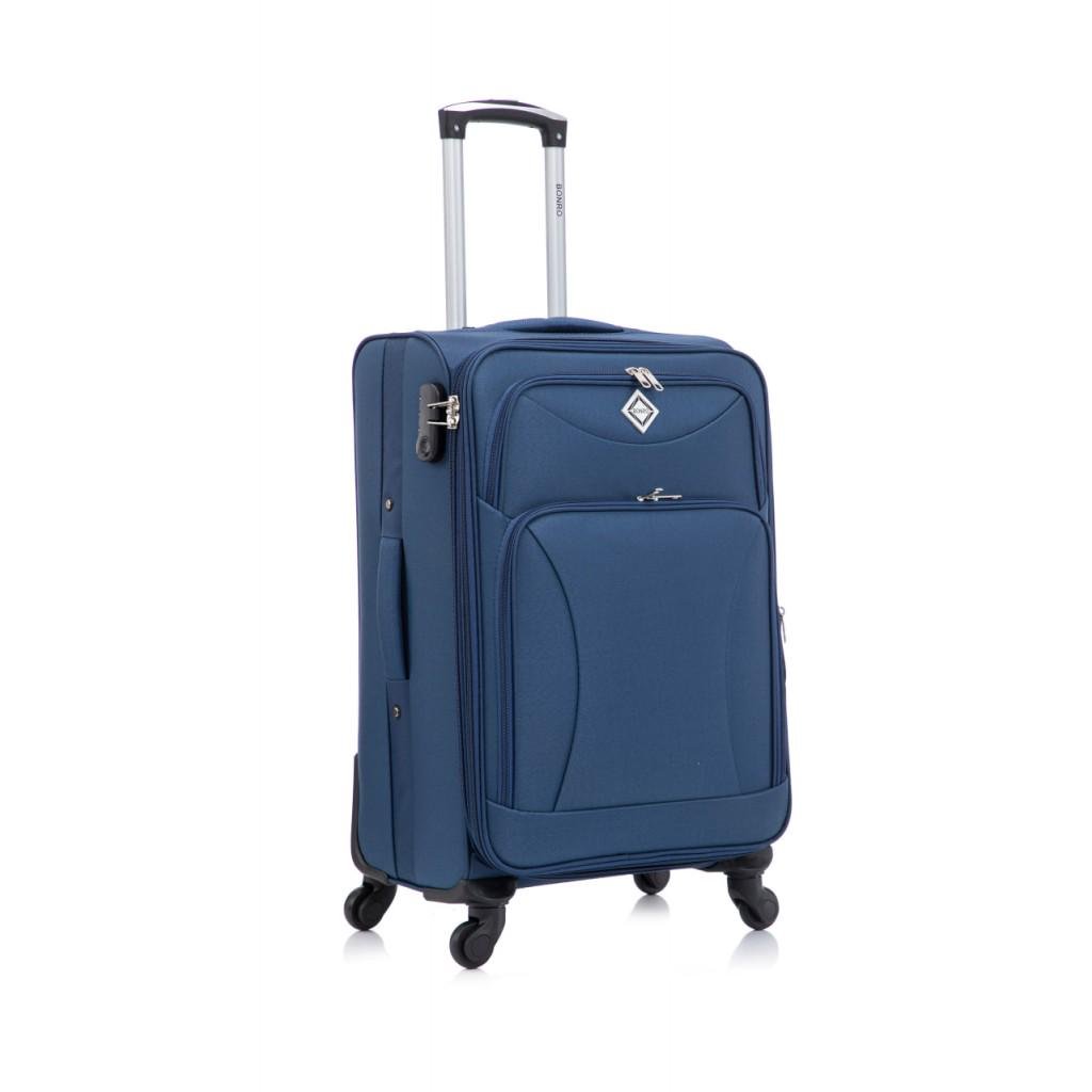 Валіза Bonro Tourist 4 колеса Синій (1013230112) Валіза Bonro Tourist 4 колеса Синій (1013230112)