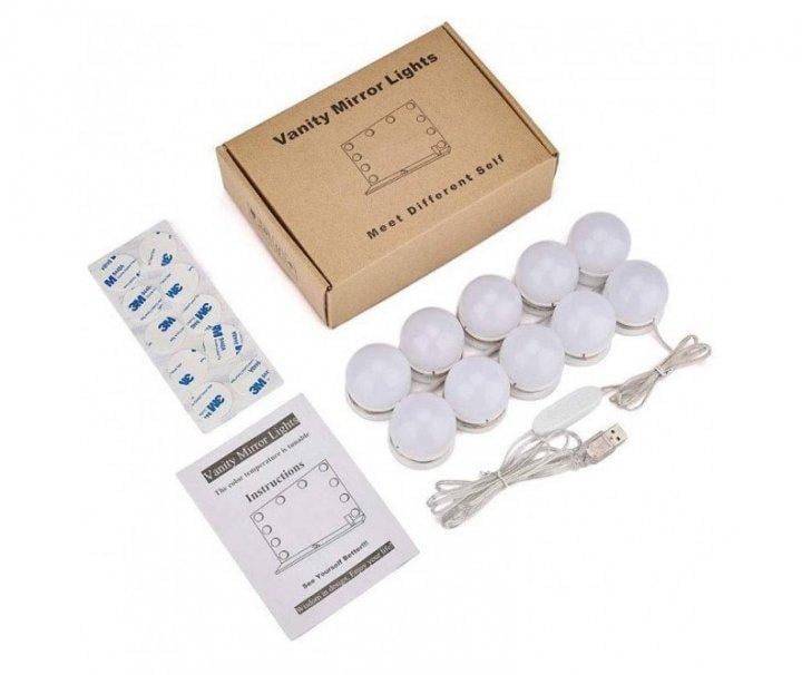 Зеркало с LED-лампами Белый (28524345)