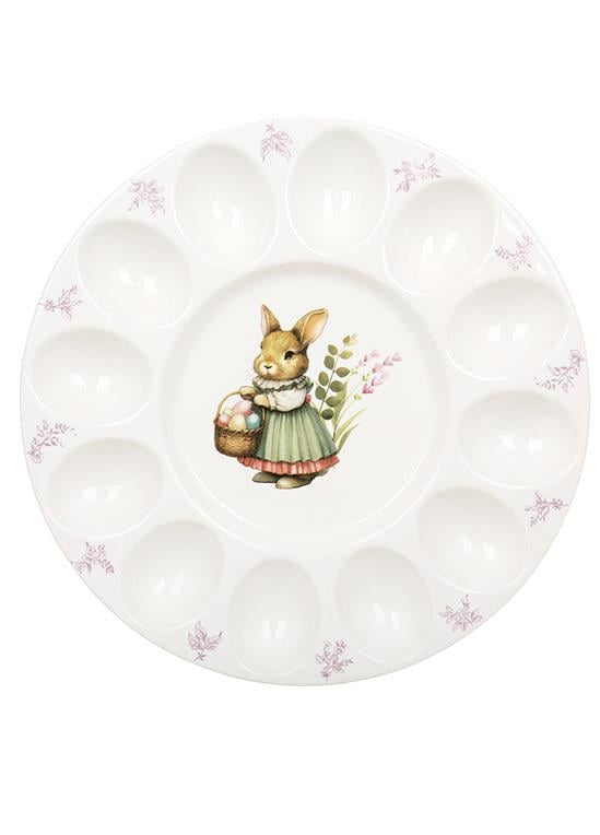 Блюдо фарфоровое Floral для 12 яиц и Пасхи 27 см (K209) Блюдо фарфоровое Floral для 12 яиц и Пасхи 27 см (K209)