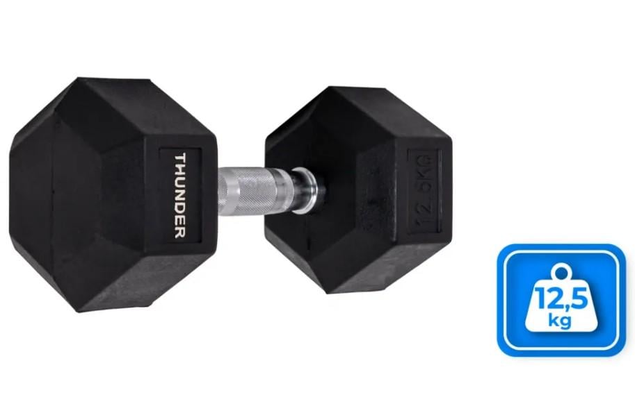 Гантель шестигранный Thunder 12,5 кг (HEXAGONAL-DUMBBELLS-12,5K) - фото 5 Гантель шестигранный Thunder 12,5 кг (HEXAGONAL-DUMBBELLS-12,5K) - фото 5