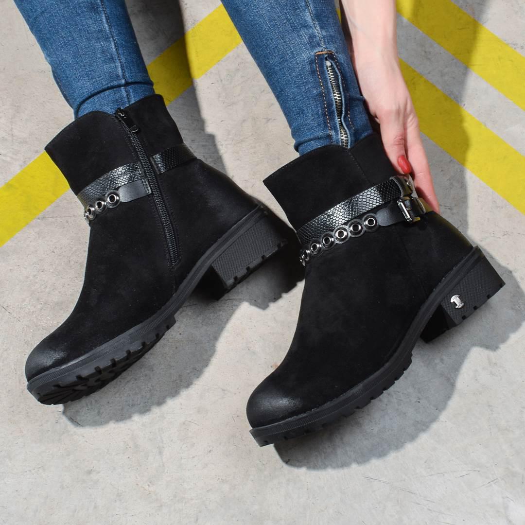 Ботинки женские зимние с ремешком 325642 р. 36 23,5 см