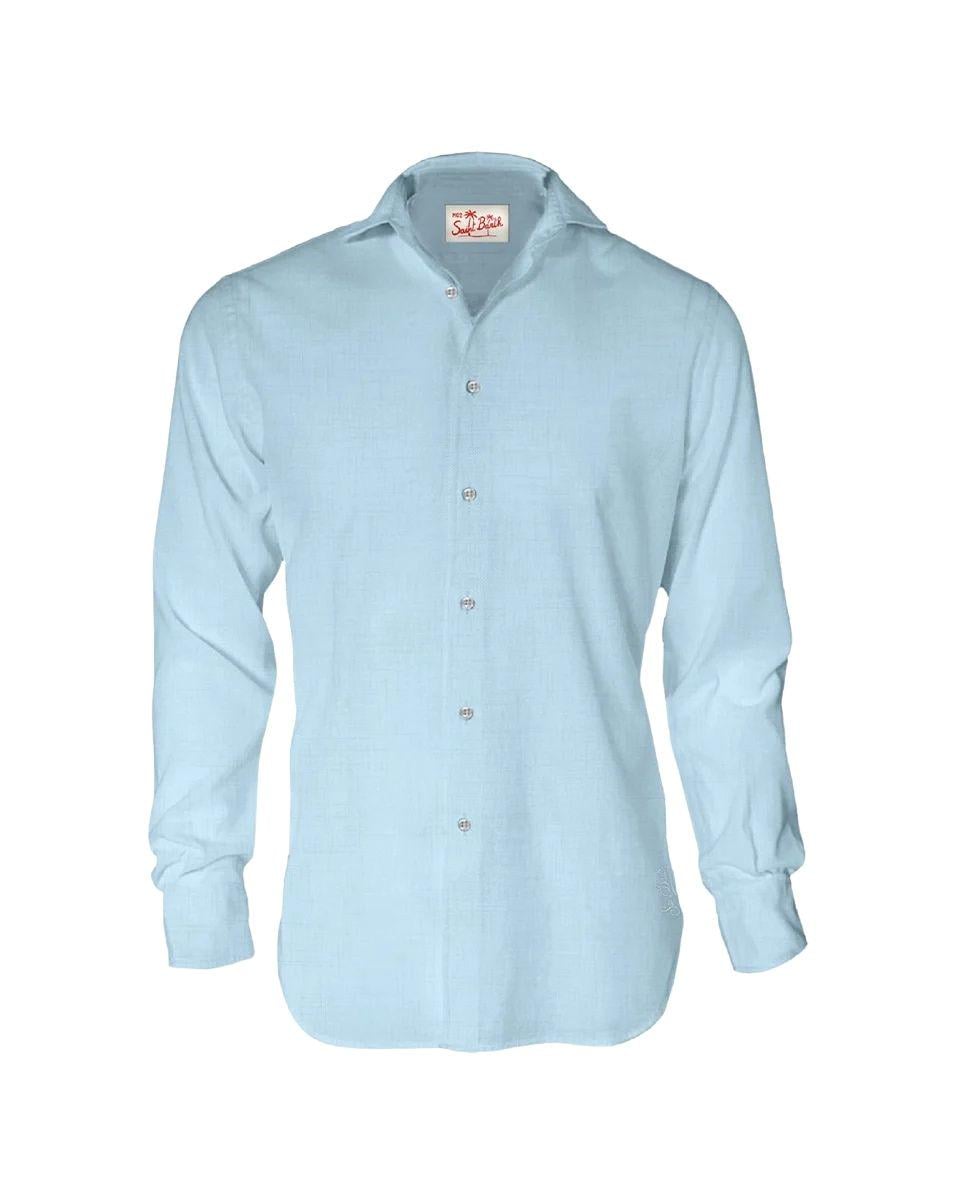 Сорочка лляна чоловіча MC2 Saint Barth XL Блакитний (PAMP001-31blue)