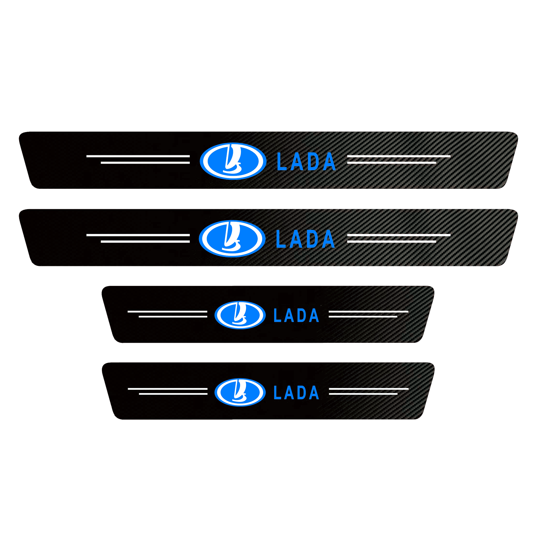 Наклейки на пороги Lada Carbon універсальні (8982008)