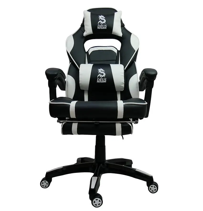 Крісло ігрове Deus Large Чорний/Білий (907) - фото 2 Крісло ігрове Deus Large Чорний/Білий (907) - фото 2