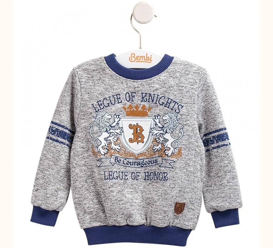 Джемпер утепленный для мальчика Bembi ДЖ 174 р. 80 Серый