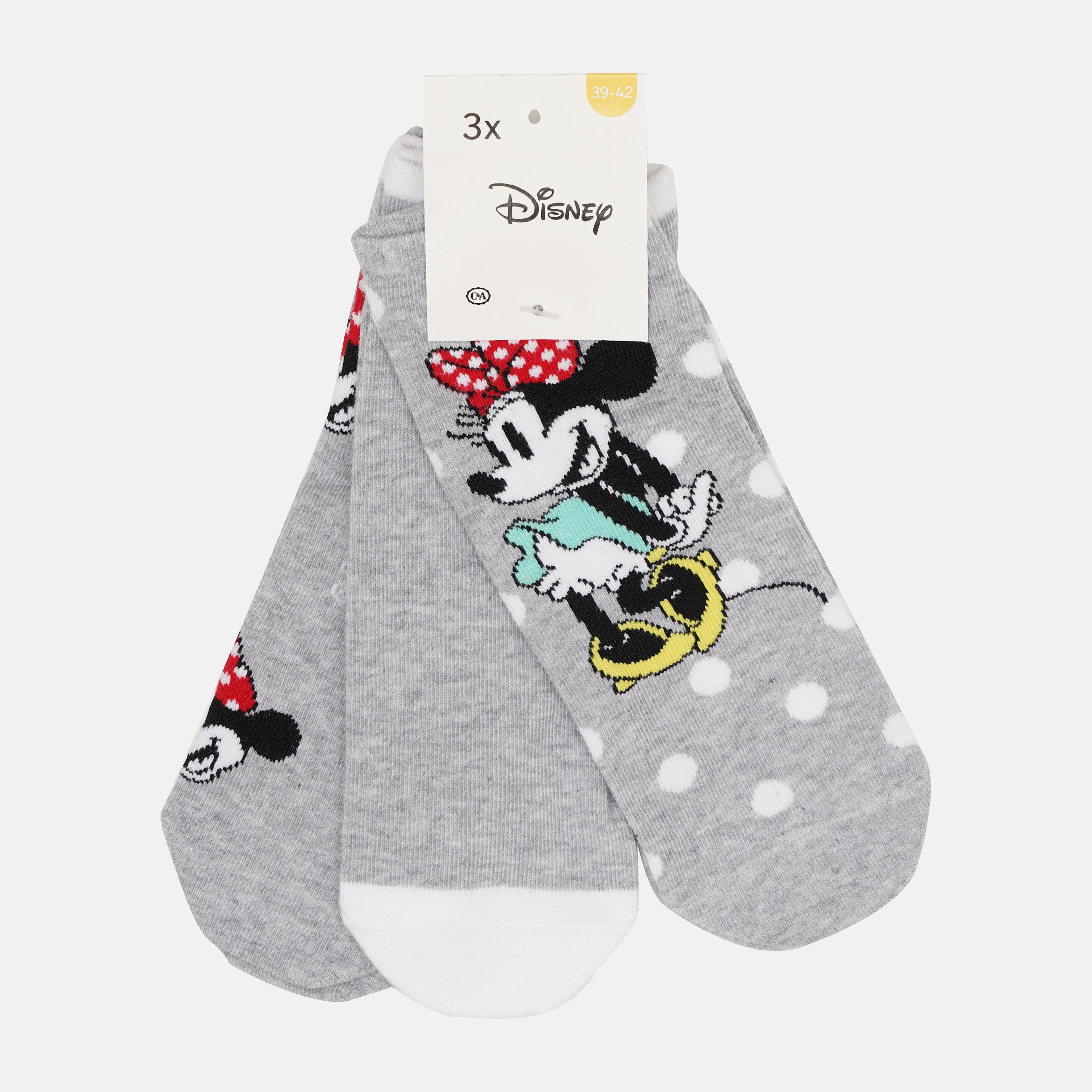 Шкарпетки C&A Minnie 3 пари р. 39-42 Сірий (2240141447)