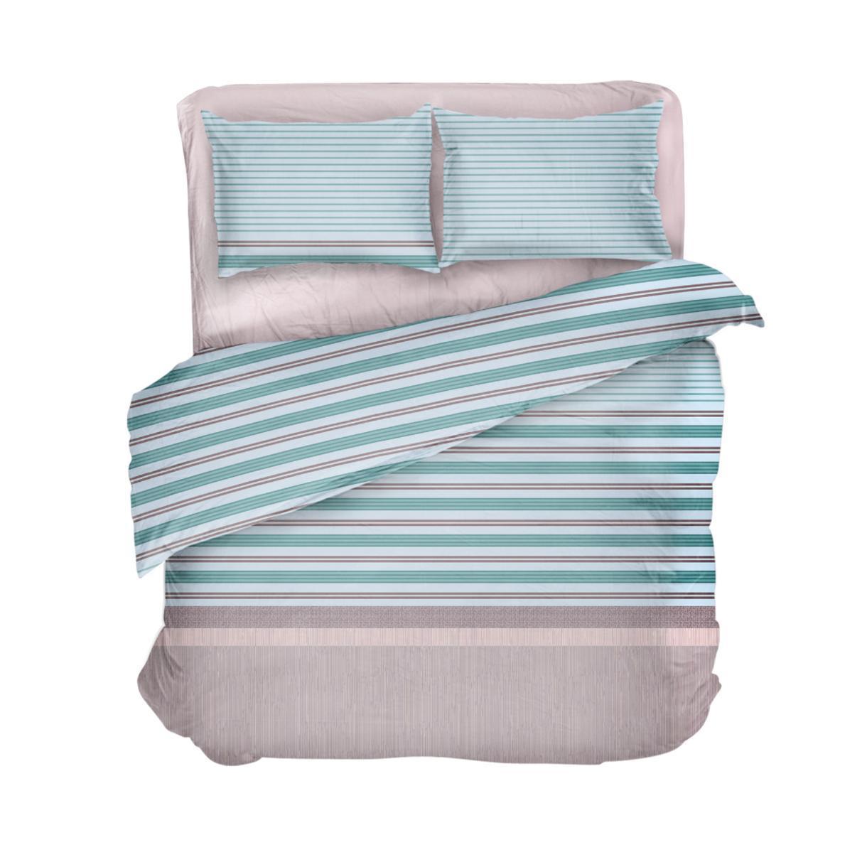 Постільна білизна Lelit поплін полуторний Рожевий/Блакитний (L-2041)