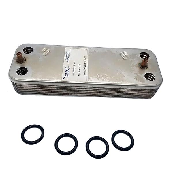 Теплообменник пластинчатый ГВС Alfa Laval 12 пластин для газового котла Junkers ZW-23/OW23/Bosch Gaz 3000 8705406287 (00000062706)