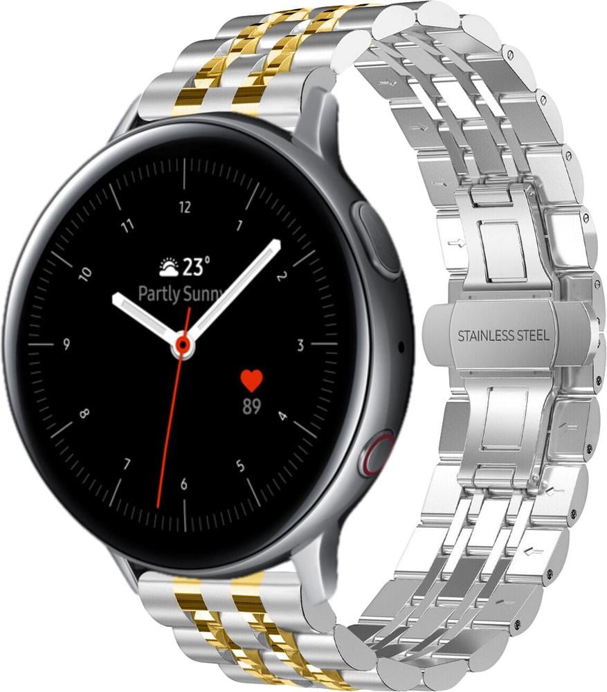 Браслет металлический Spinye Line для Galaxy Watch Active 2 40/44 мм Silver Gold (29027-67)