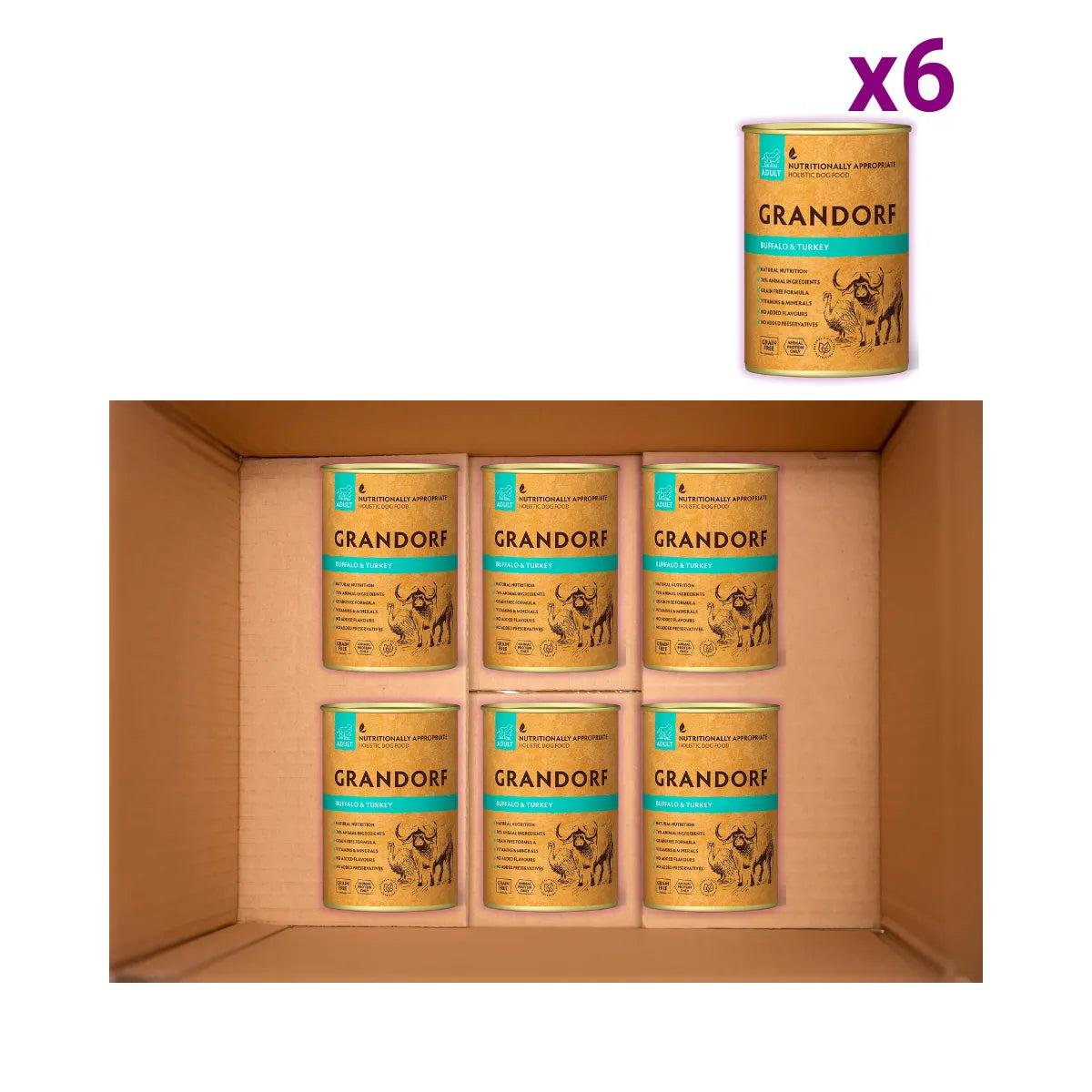 Корм для собак влажный Grandorf Буйвол и индейка для взрослых собак всех пород 400 г х 6 шт. (PGDW99406) - фото 2 Корм для собак влажный Grandorf Буйвол и индейка для взрослых собак всех пород 400 г х 6 шт. (PGDW99406) - фото 2