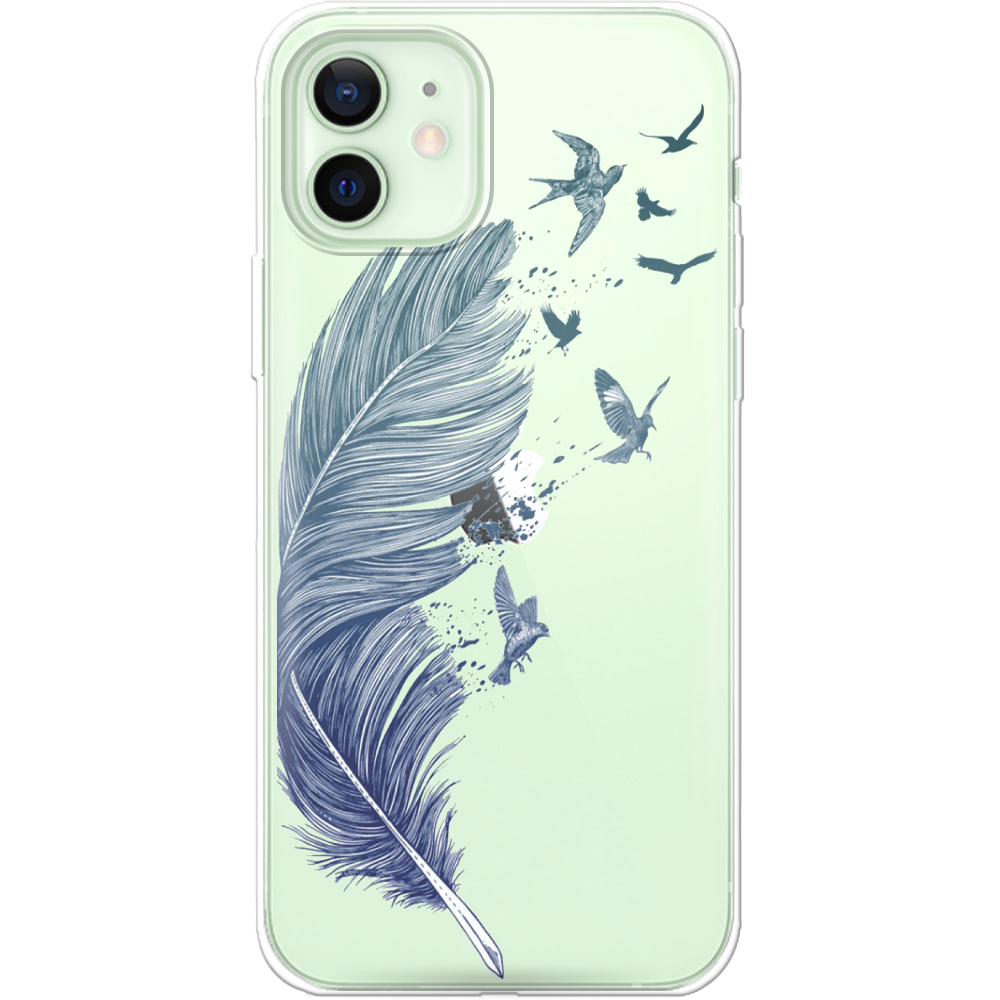 Чехол Boxface iPhone 12 Feather Прозрачный силикон (41161-cc38-41086)