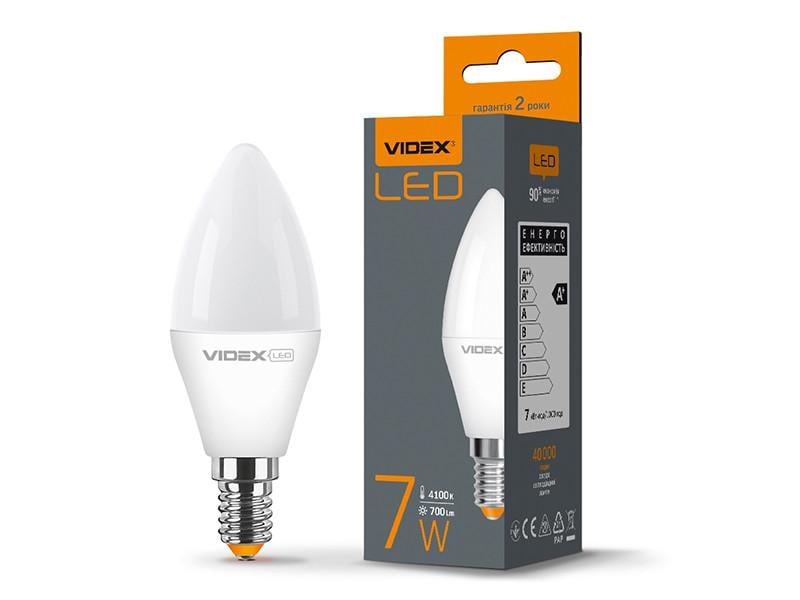 Светодиодная лампа Videx C37e 7 Вт E14 4100K 220 В (7376)