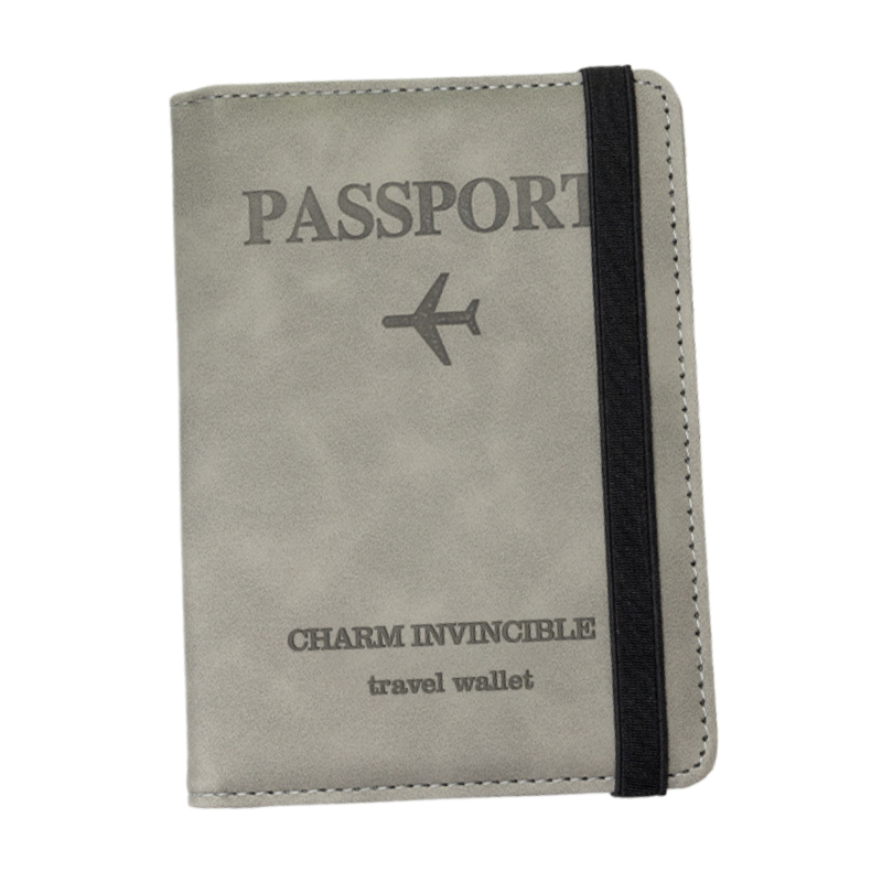 Обложка на паспорт защитная из экокожи с карманами для карт и sim Серый (U9385) Обложка на паспорт защитная из экокожи с карманами для карт и sim Серый (U9385)